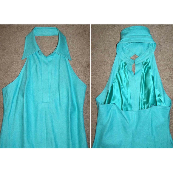 NEW Anne Klein Summer Halter green Dress sz 8-10 - Picture 6 of 8